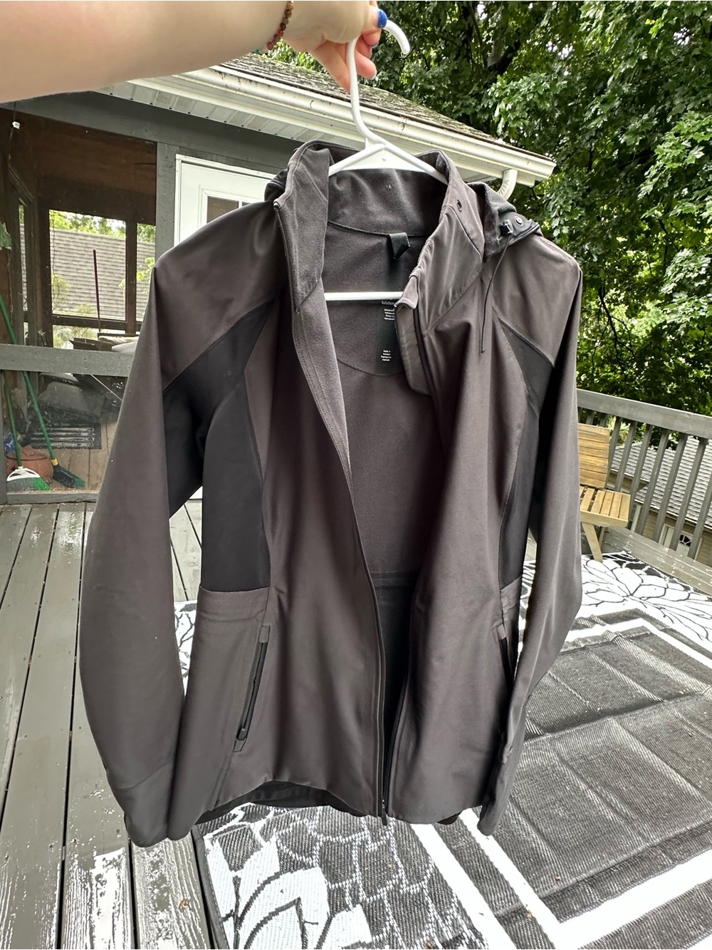 lululemon athletica Black Hooded Softshell Jacket